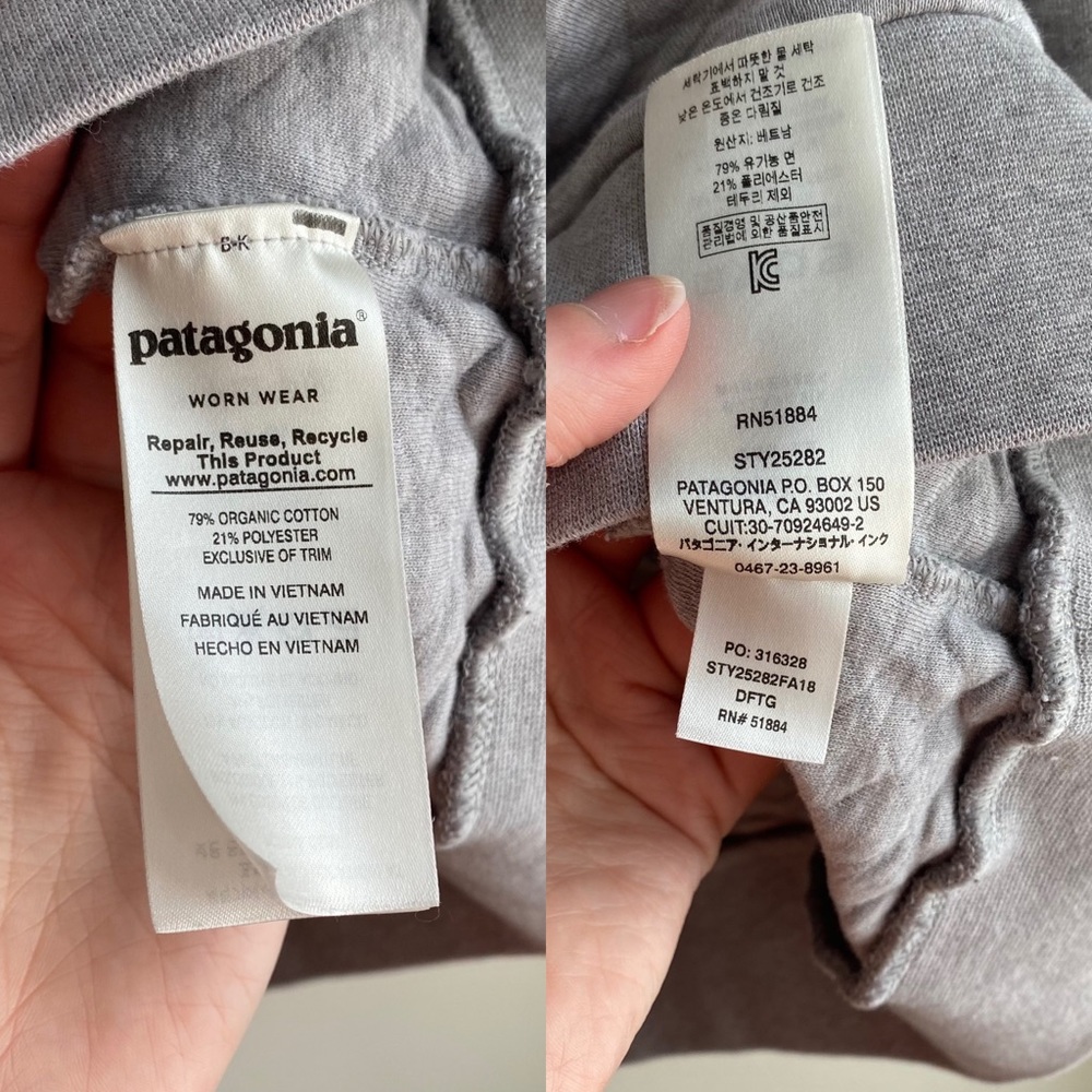 Patagonia Organic Cotton Quilt Snap-T Pullover Sweatshirt Sweater Grey Medium - Picture 12 of 13